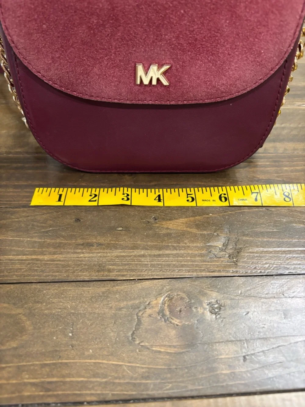 Michael Kors Mott Leather and Suede Saddle Bag - Picture 8 of 13